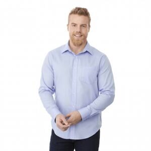 Elevate Men's Pierce Oxford Shirt Dress Medium Long Sleeve Sky Blue NWT